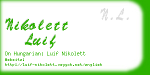 nikolett luif business card